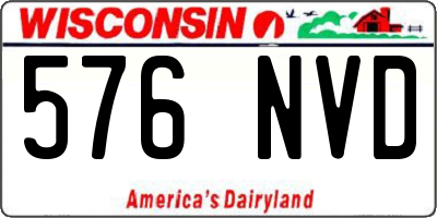 WI license plate 576NVD