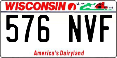 WI license plate 576NVF