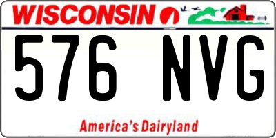 WI license plate 576NVG