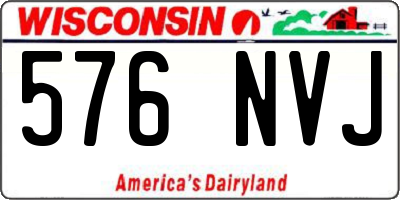 WI license plate 576NVJ