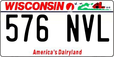 WI license plate 576NVL