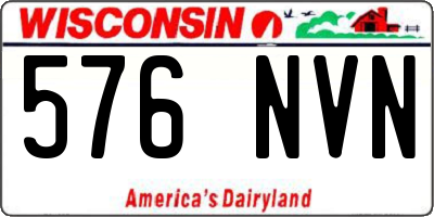 WI license plate 576NVN