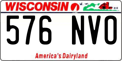 WI license plate 576NVO