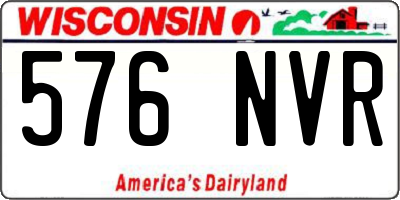 WI license plate 576NVR