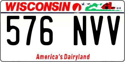 WI license plate 576NVV