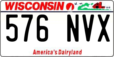 WI license plate 576NVX
