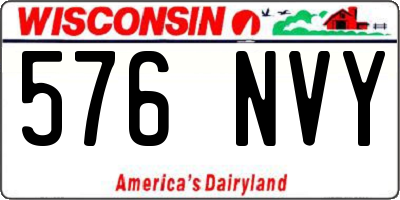WI license plate 576NVY