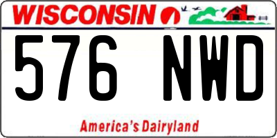 WI license plate 576NWD
