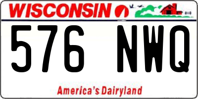 WI license plate 576NWQ