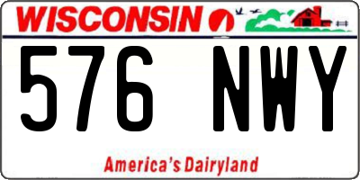 WI license plate 576NWY