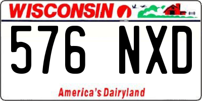 WI license plate 576NXD