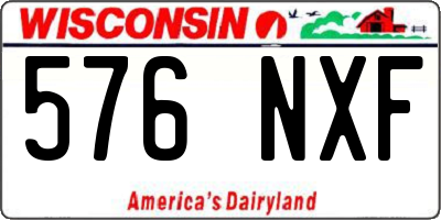 WI license plate 576NXF
