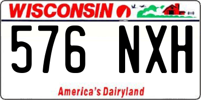 WI license plate 576NXH