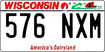 WI license plate 576NXM