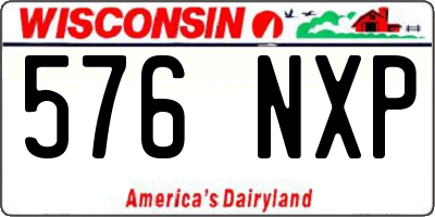 WI license plate 576NXP
