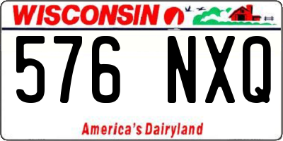 WI license plate 576NXQ