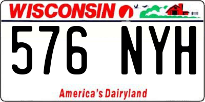 WI license plate 576NYH