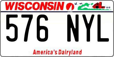 WI license plate 576NYL