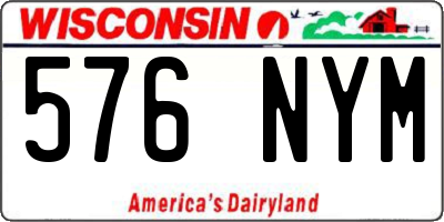 WI license plate 576NYM