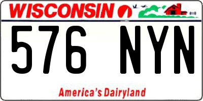 WI license plate 576NYN