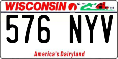 WI license plate 576NYV