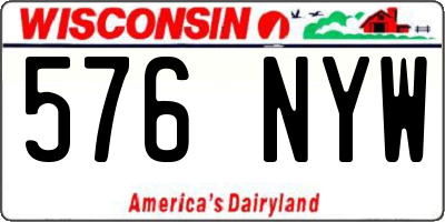 WI license plate 576NYW