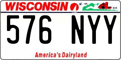 WI license plate 576NYY