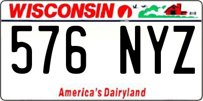 WI license plate 576NYZ