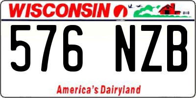 WI license plate 576NZB