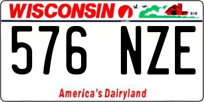 WI license plate 576NZE