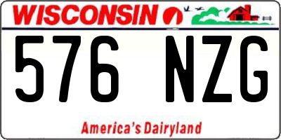 WI license plate 576NZG