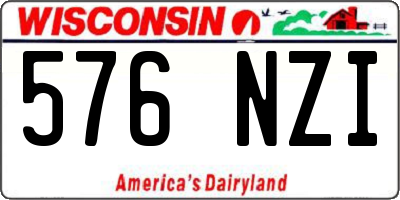 WI license plate 576NZI