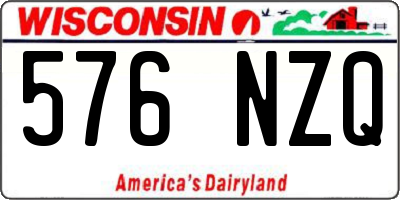 WI license plate 576NZQ
