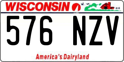 WI license plate 576NZV