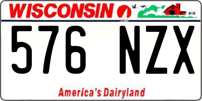 WI license plate 576NZX
