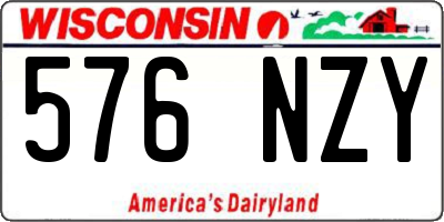 WI license plate 576NZY