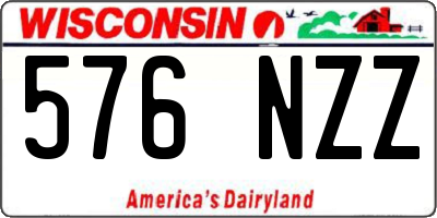 WI license plate 576NZZ