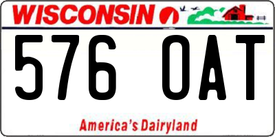 WI license plate 576OAT