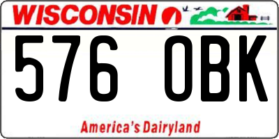 WI license plate 576OBK