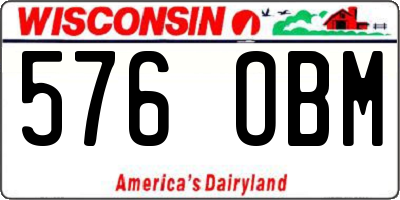 WI license plate 576OBM