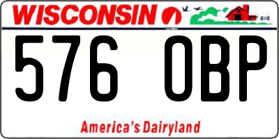 WI license plate 576OBP
