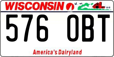 WI license plate 576OBT