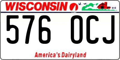 WI license plate 576OCJ