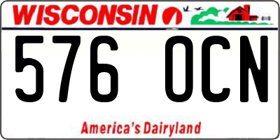 WI license plate 576OCN