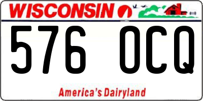 WI license plate 576OCQ