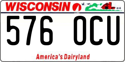 WI license plate 576OCU