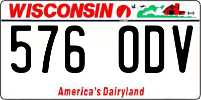 WI license plate 576ODV