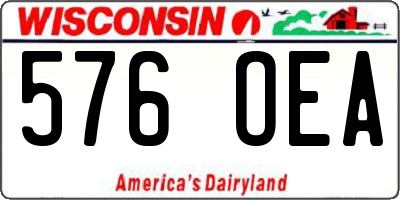 WI license plate 576OEA