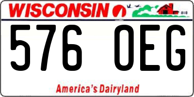 WI license plate 576OEG