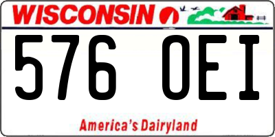WI license plate 576OEI